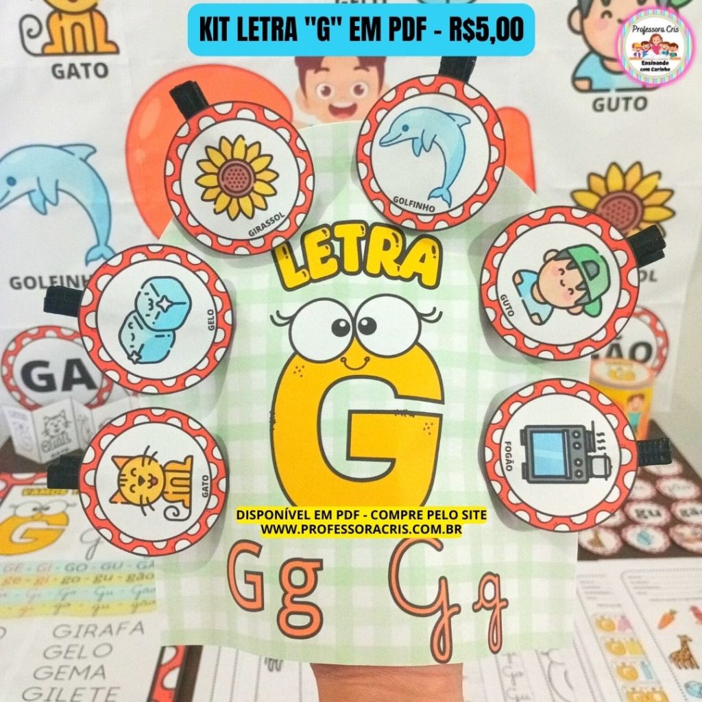 PDF KIT CONSOANTES letra G – Professora Cris – Ensinando com carinho