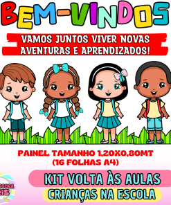 Kit 1 Volta às aulas – Crianças na escola
