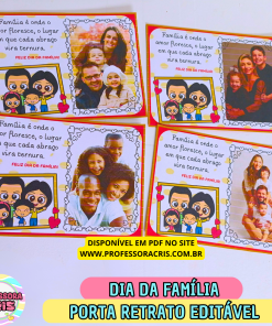 Porta retrato editável -Dia da Família