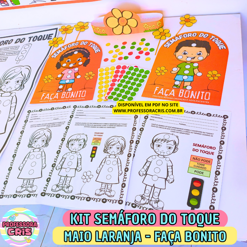 Kit Semáforo do Toque – Maio Laranja – Professora Cris – Ensinando com ...
