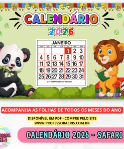 Calendário 2026 - Safari