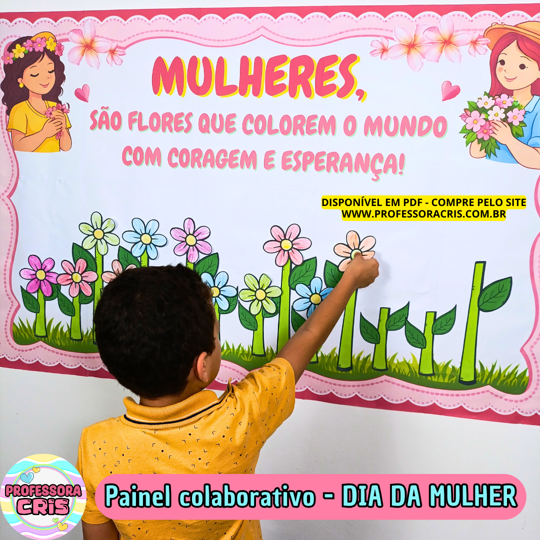 Painel colaborativo – Dia da Mulher