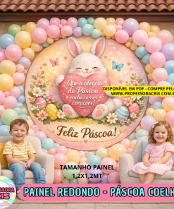 Painel redondo - Páscoa coelhinho
