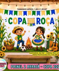 Painel 2 Arraiá tema Copa 2026