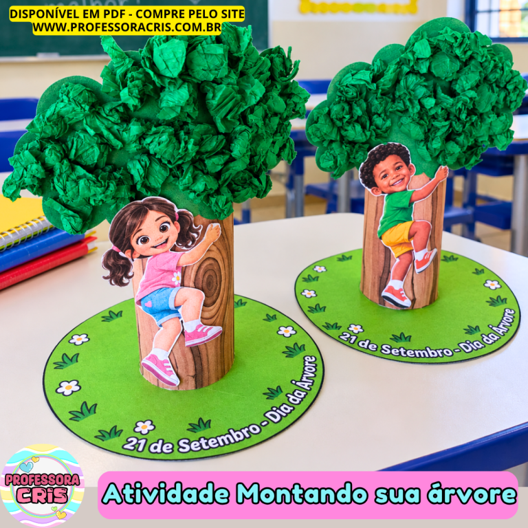 Atividade Dia da Árvore com foto do aluno