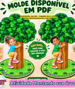 Atividade Dia da Árvore Educação Infantil com árvore interativa